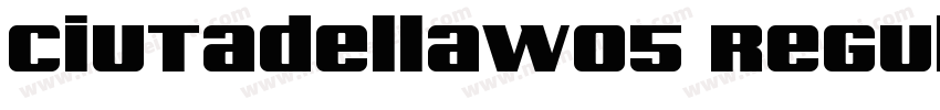 CiutadellaW05 Regular字体转换